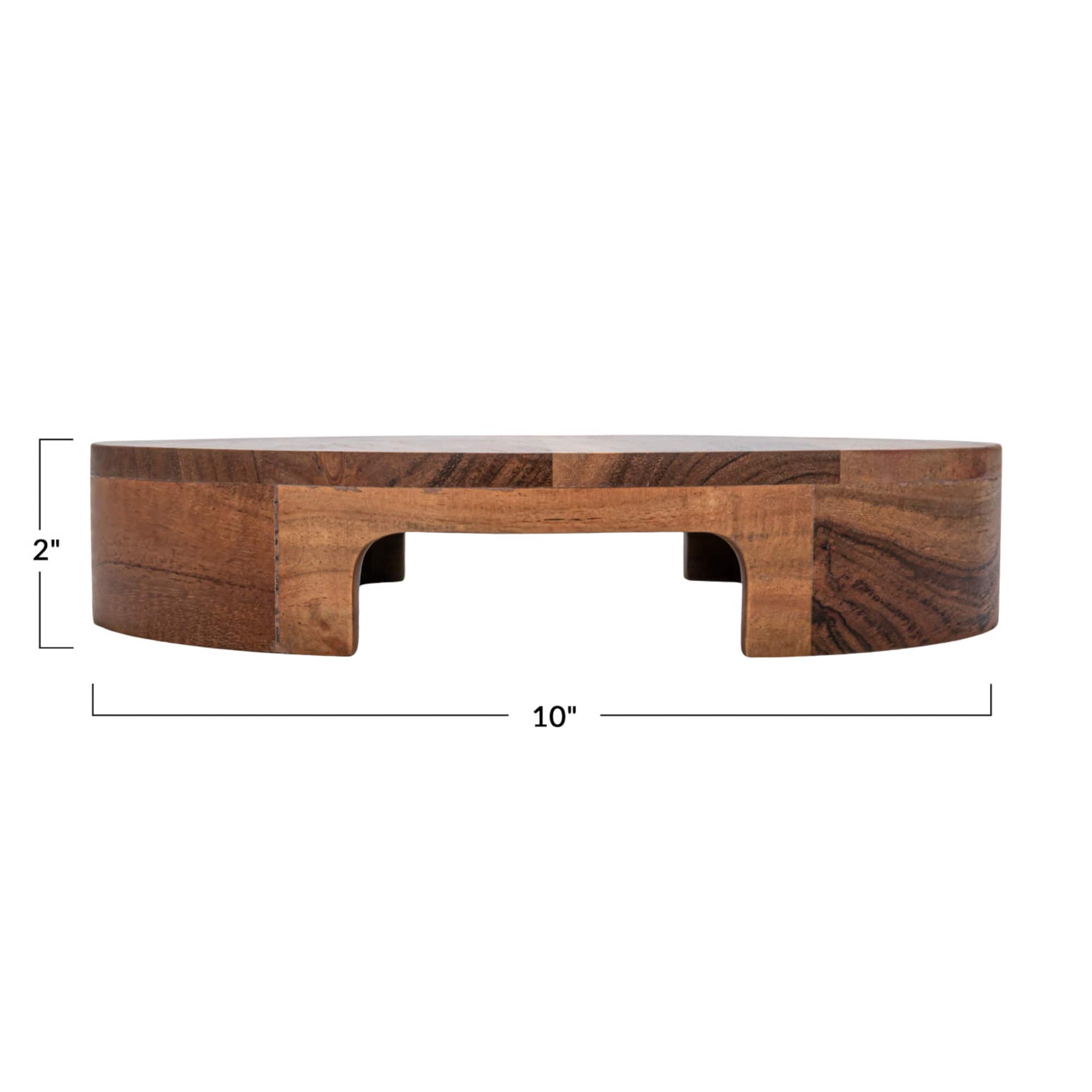 Hello Honey® 10" Natural Acacia Wood Cake Pedestal